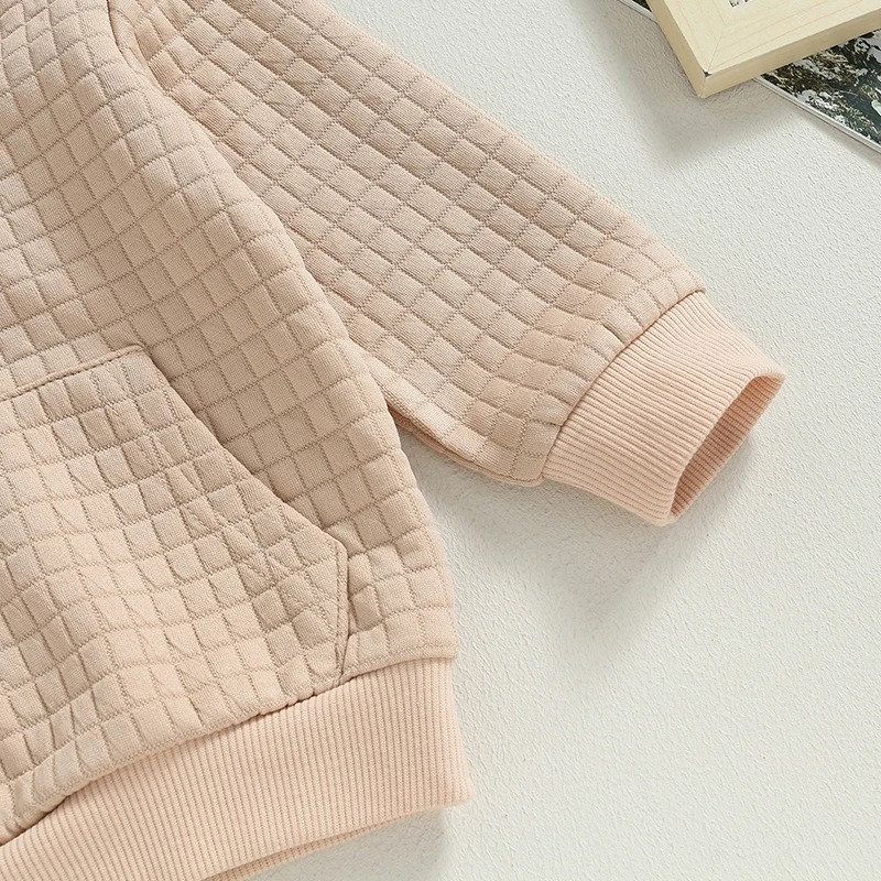 Комплект одежды для мальчиков и девочек из 2 предметов однотонная Толстовка с