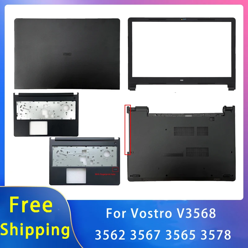Фото Новинка для Dell Vostro V3568 3562 3567 3565 3578; сменные аксессуары для ноутбуков, задняя крышка ЖК-дисплея, упор для рук или нижняя часть 0XD27R 0X3VRG №1