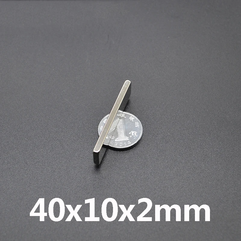 

5~100PCS 40x10x2 Super Strong Sheet Rare Earth Magnet Thickness 2mm Block Rectangular Neodymium Magnets N35 40x10x2mm 40*10*2 mm