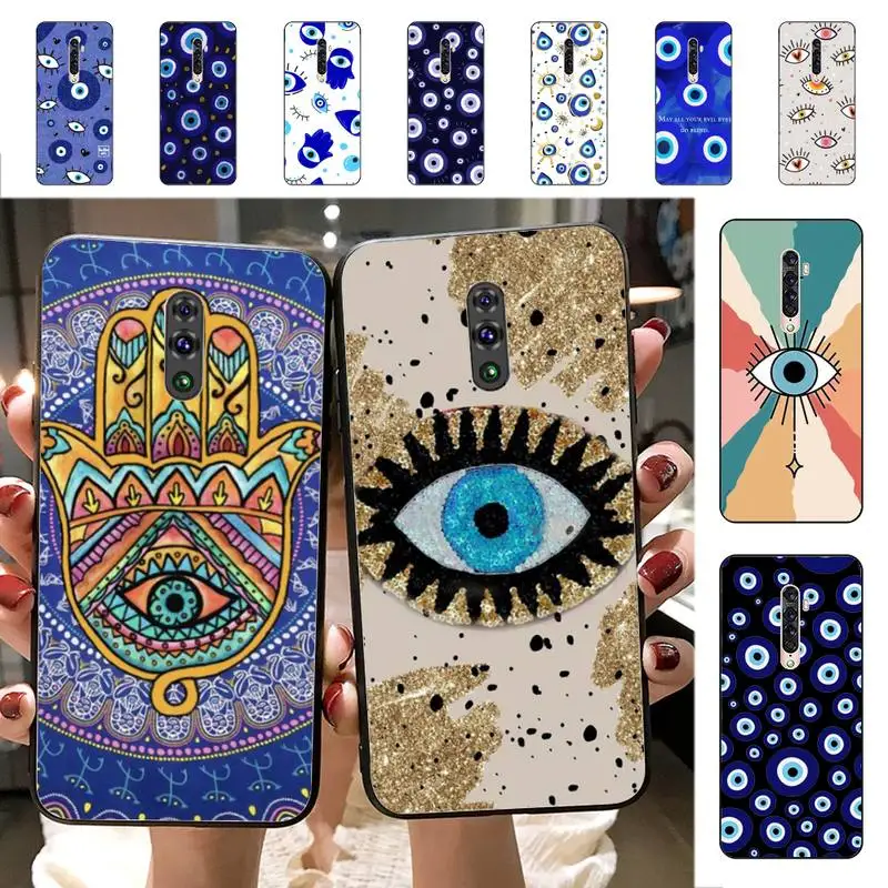 

Evil Eye Lucky Eye Blue Phone Case for Vivo Y91C Y11 17 19 17 67 81 Oppo A9 2020 Realme c3