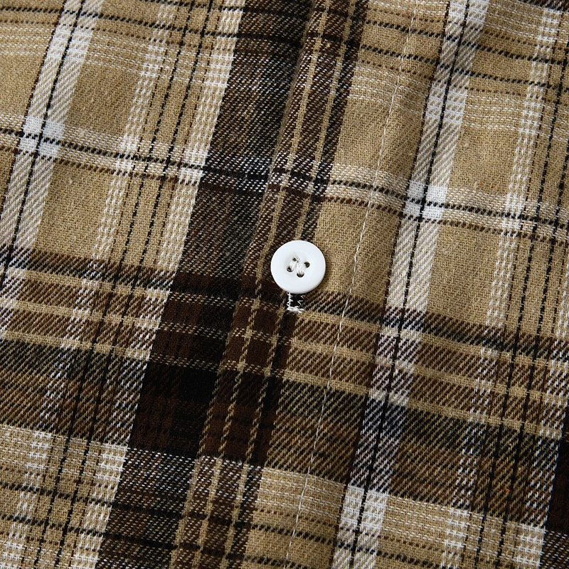 Parklees Mens Casual Plaid Hooded Shirts 2023 Spring New Long Sleeve Button Up Shirt Jacket High Quality Checked Flannel Shirt