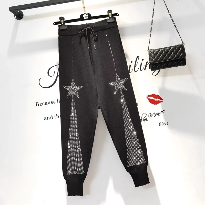 Модные уличные Горячие повседневные брюки Осенние новые трикотажные в стиле