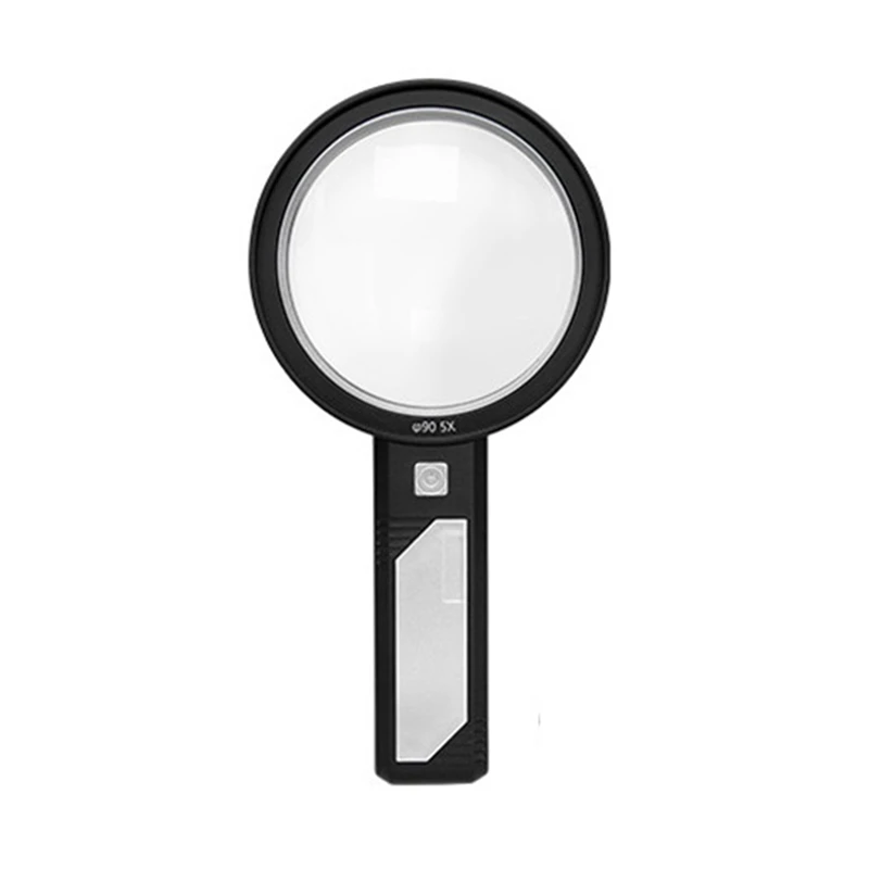 

8LED Handheld Magnifying Glass USB Rechargeable Loupe Magnifier Removable Optical Lens Illuminated Magnifier