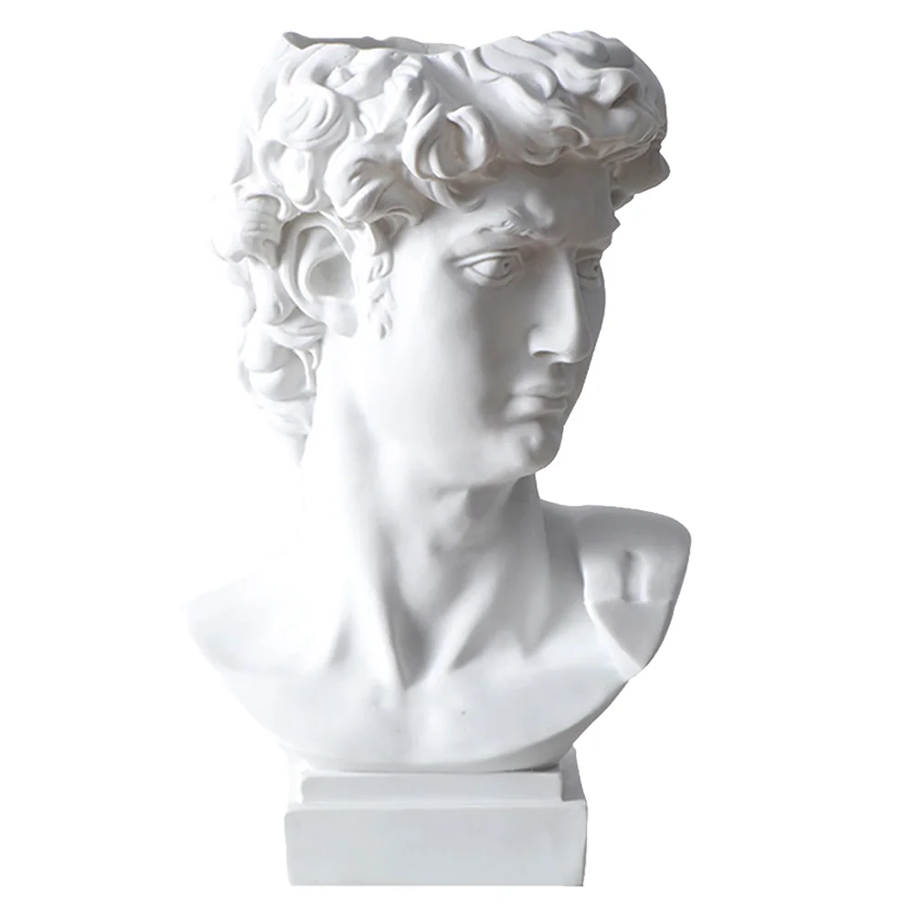 

Living Room Flower Vintage Greek Statue Decor Flower Arrangement Vase for Bedroom Office Display