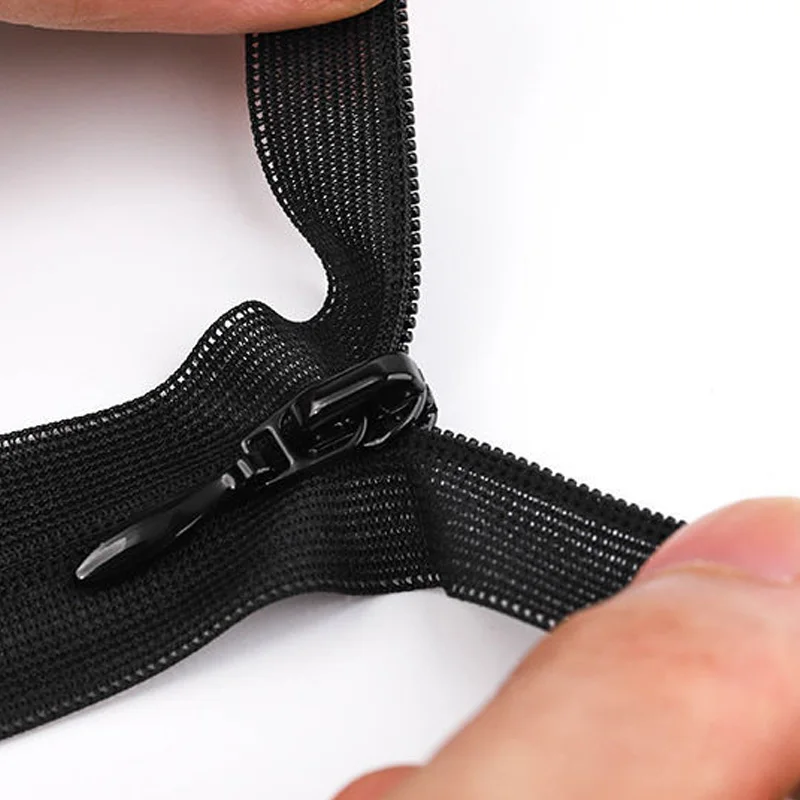 Невидимая молния 3 # длина 30-90 см черная белая нейлоновая мягкая шифоновая из тюля