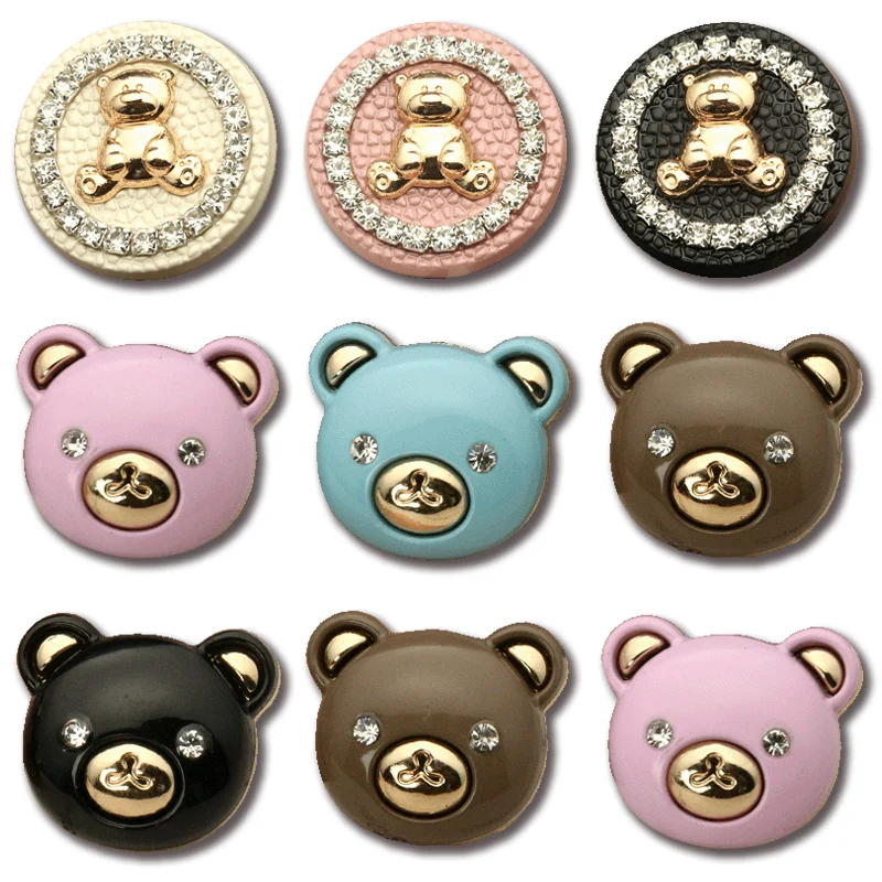 6 шт. Bear зимний брендовый Декор роскошные украшения для шитья золотые пуговицы
