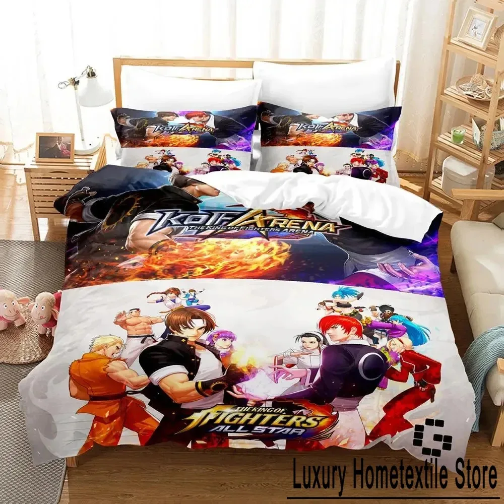 Anime The King Of Fighter Bedding Set Boys Girls Twin Queen Size Duvet Cover Pillowcase Bed Kids Adult Home Textile