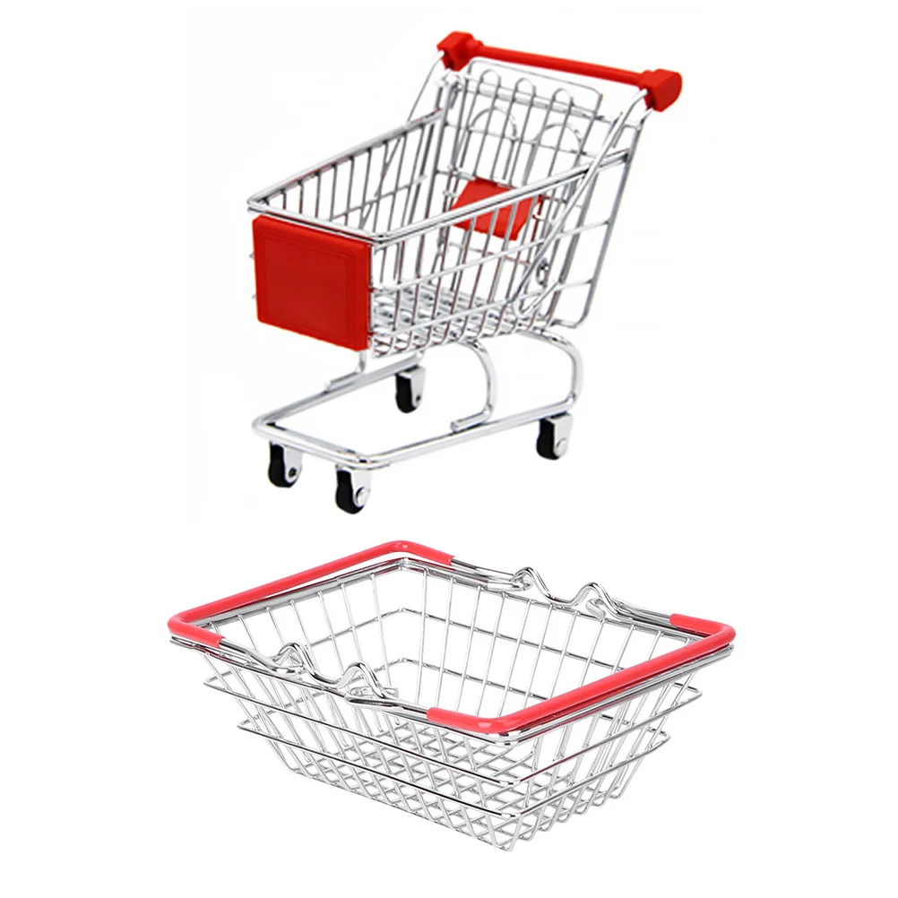 Корзина для еды из кованого железа корзина продуктов и покупок ролевая игрушка