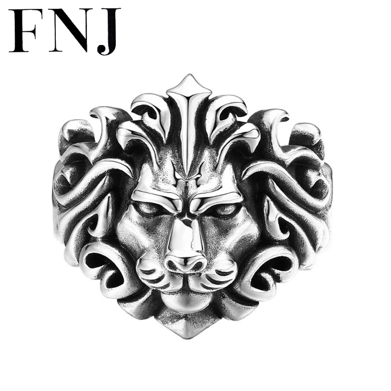 

Мужское Винтажное кольцо FNJ, из серебра 925 пробы, регулируемый размер 9-11