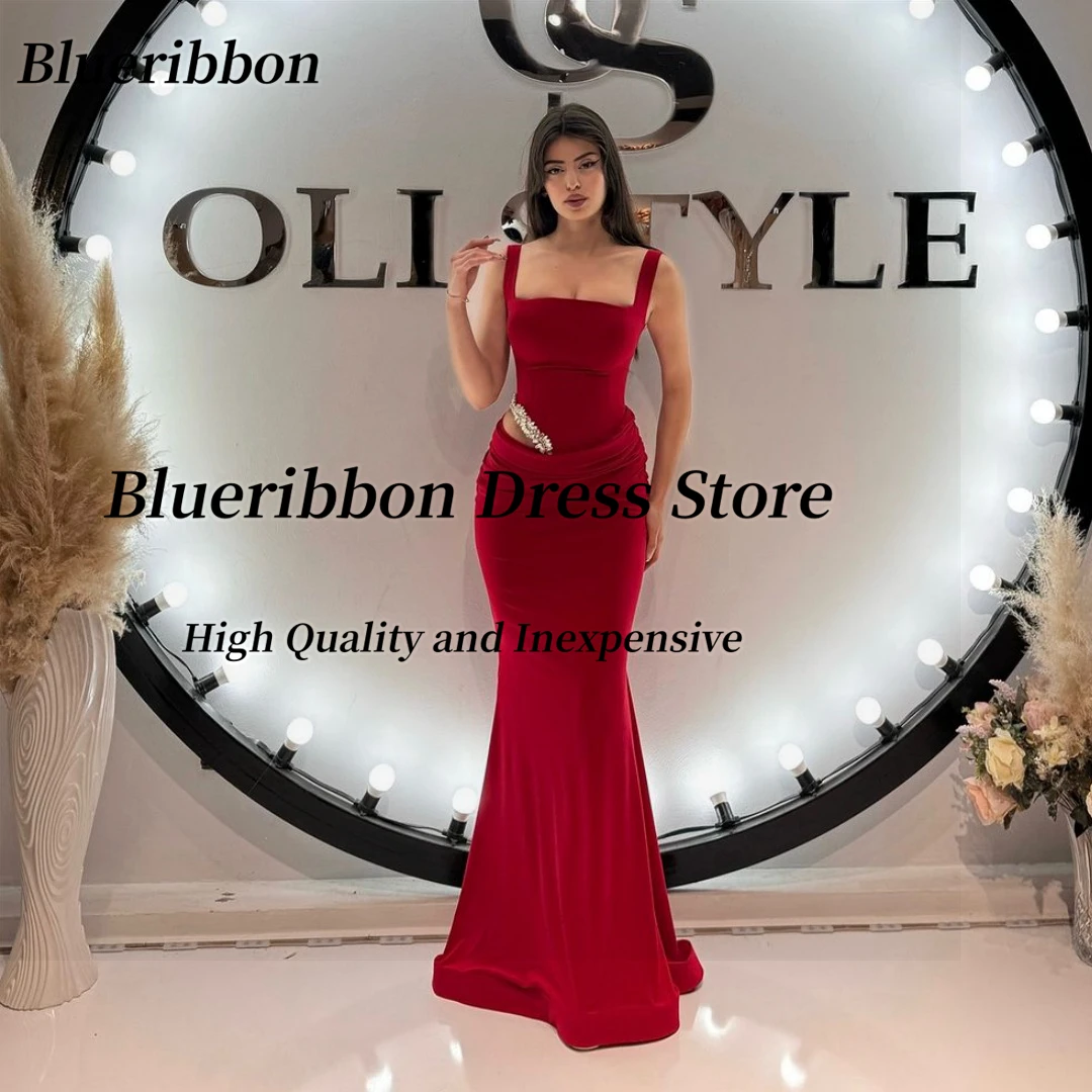 Женское платье для выпускного Blueribbon подружки невесты на тонких бретелях свадьбы