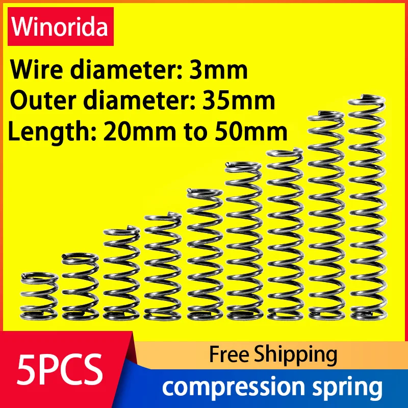 

Line Diameter 3.0mm, External Diameter 35mm, Length 20mm-50mm Compressed Cash Sale Spring Return Spring Pressure Spring