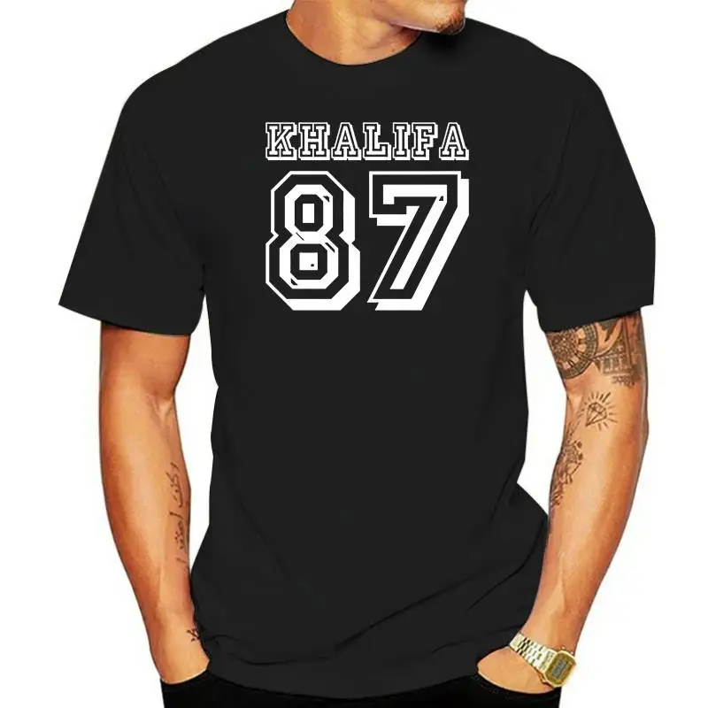 

Khalifa 87 Stylish Number Slogan Quality Men'S (Woman'S Available) T Shirt Black Cotton Customize Tee Shirt
