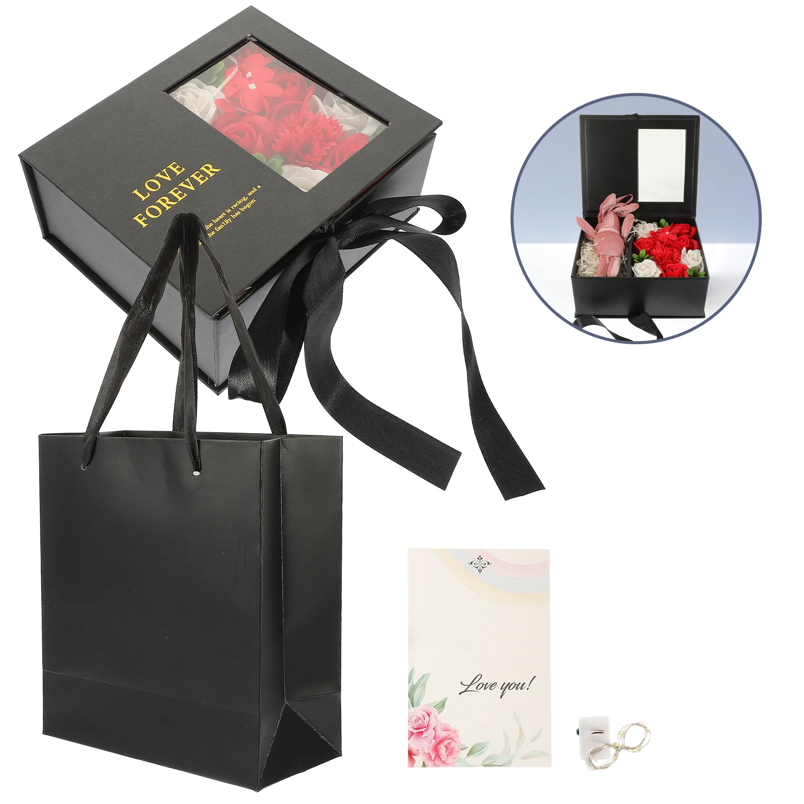 

Flower Box Paper Planter Bucket Bouquet Supplies Floral Gift Bags Rose Treat Clear Handbag Arrangement Packing Packaging