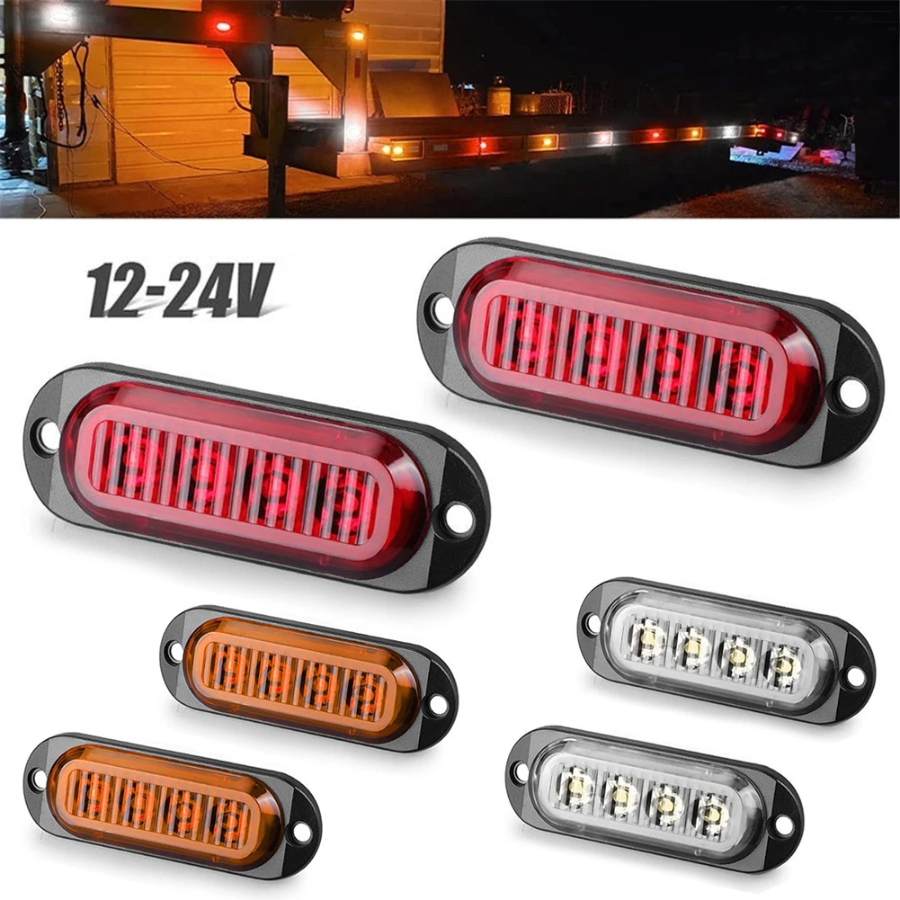 

2pcs Truck Side Width Light Lorry Trailer Marker lights Night Safty Indicator Warning lamp Waterproof Signal Lamps 12V 24V