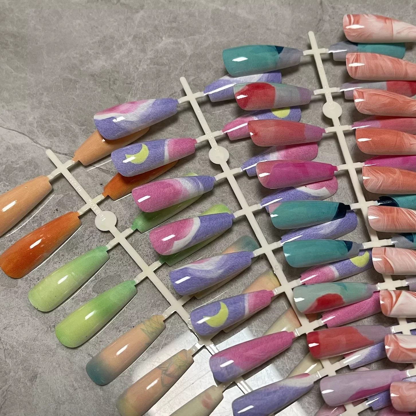 

Long False Nails Tips for Nails Fingernails Acrylic Fake Nails Art Artificial Nails Leopard Design Women Nail Supplies Extension