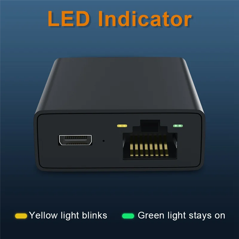 Сетевая карта Micro-USB Ethernet-адаптер на 100 м для маршрутизатора Ethernet-переключателя 4K