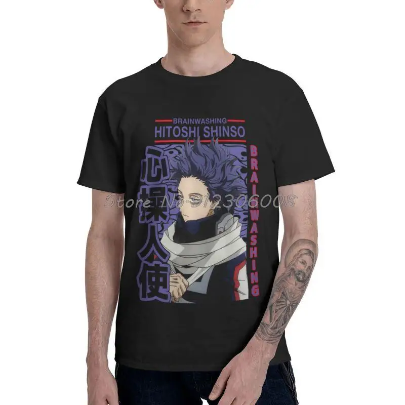 

Boku No Hero Academia Anime Manga Tshirt Men Graphic Tee Tops Cotton T Shirt Short Sleeve Harajuku Shinsou Hitoshi T-shirt