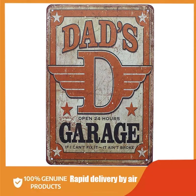 

Dad's Garage Vintage Metal Tin Sign Antique Plaque Wall Art Poster Garage Home Decor wall decoration wall decor metal