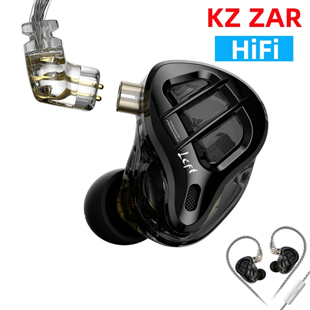 

KZ ZAR In Ear Wired Earphones Hybrid Technology Wired Headphones 3.5mm Plug Noise Cancelling for Sports Game Music Lover