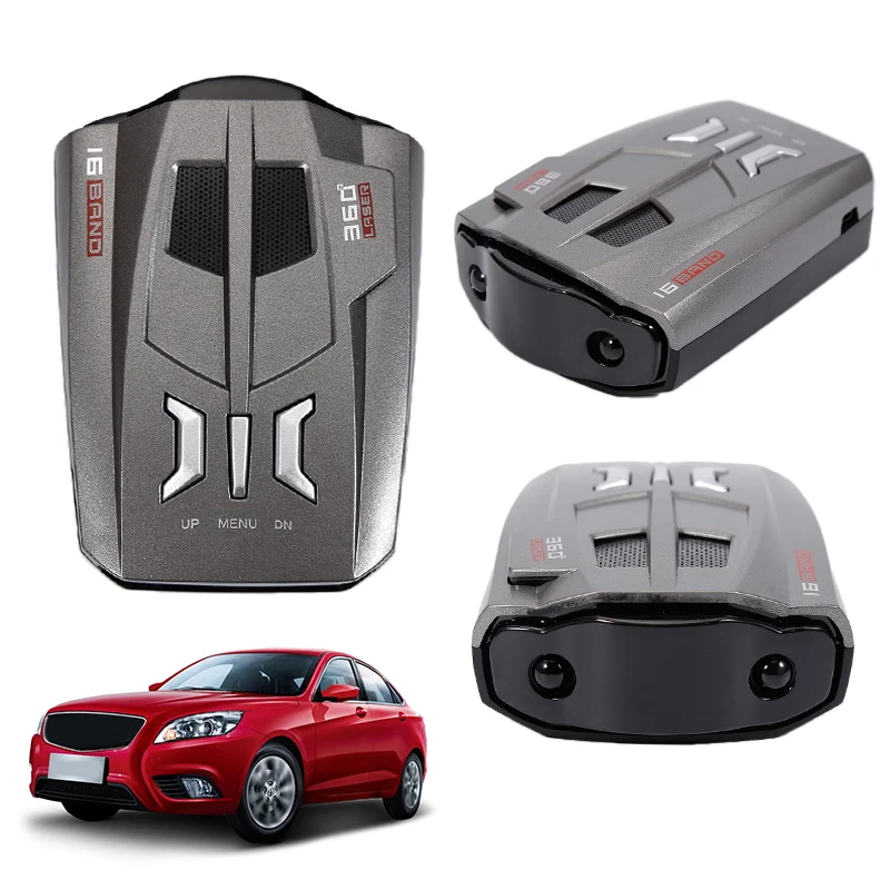 

HELST V9 Car-Styling Speed Laser Detector Voice Alert Warning 16 Band Auto Truck Vehicle Car Detector 360 Degrees