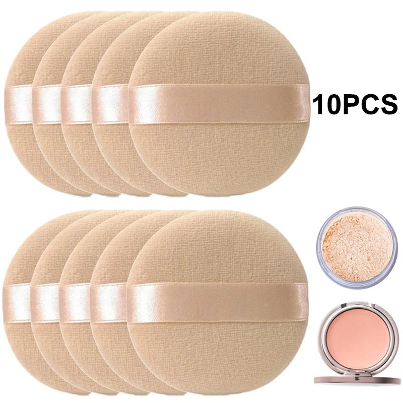 

Sdotter 10pcs Make Up Puff Round Shape Facial Face Body Powder Foundation Puff Portable Soft Cosmetic Puff Makeup Foundation Spo