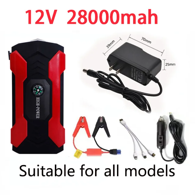 

Car Jump Starter Starting Device Battery Power Bank 28000mAh Jumpstarter Auto Buster Emergency Booster Car Charger Jump Start