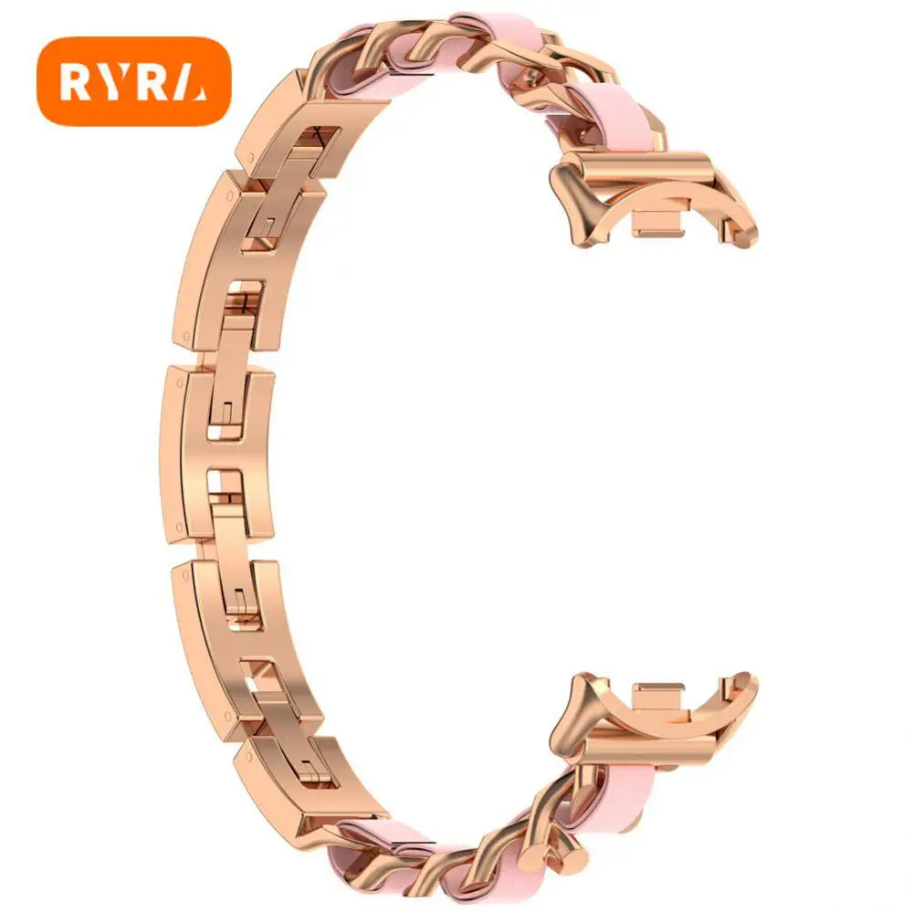 

Strap Zinc Alloy Thick Design Comfortable To Wear Simple Color Fit The Wrist Replacement Wrist Strap Bracelet 5.5-8.7 Inches