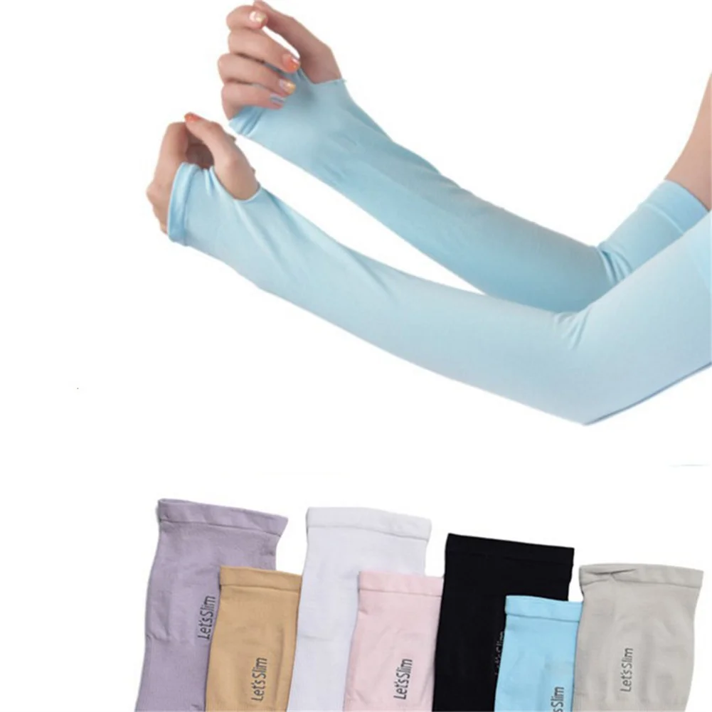 

Aqua Cooling Hand Sock Seamless Ice Silk Summer Sunscreen UV Protectiv Arm Sleeves For Basketball Football Volleyball Cycling