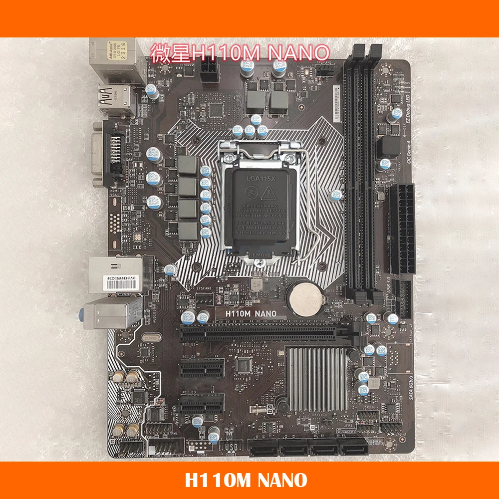 

H110M NANO For Msi LGA1151 DDR4 32GB PCI-E3.0 USB3.1 Gen1 SATA3*4 M-ATX Desktop Motherboard High Quality Work Fine