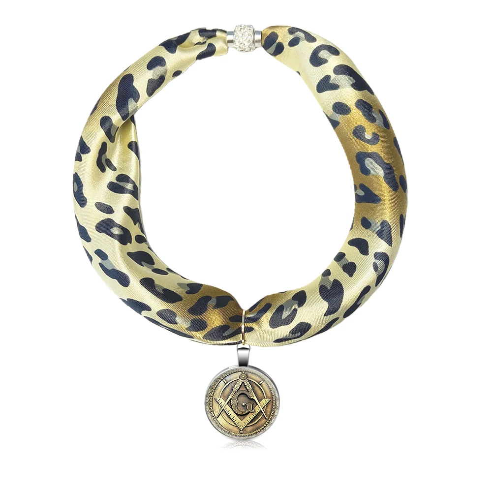 

Designer Necklace Pendant Scarf Women Chiffon Neckerchief Foulard Femme Accessories Hijab Gift Freemasonry