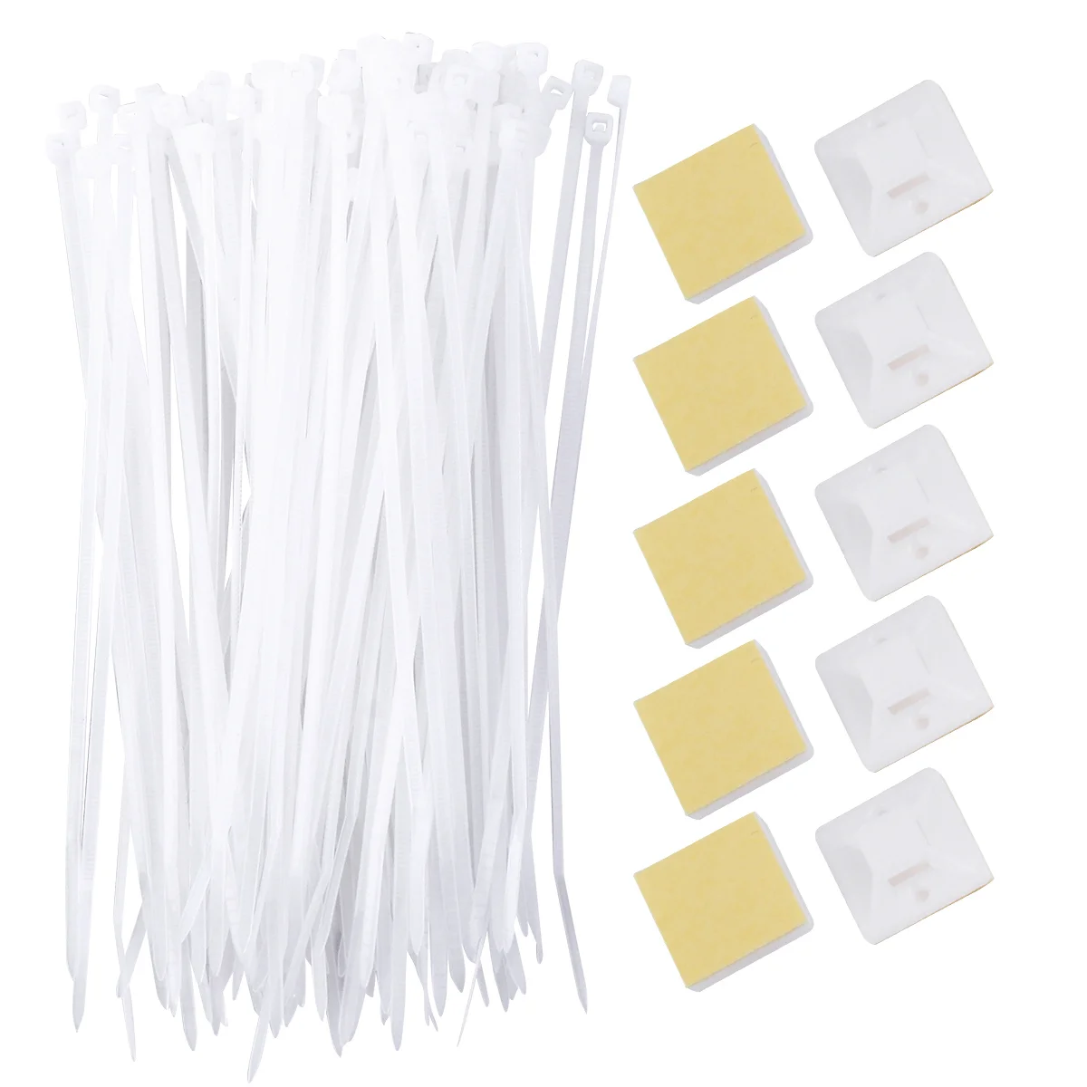 

Cable Tie Adhesive Zip Mounts Self Holders Clips Management Base Sticky Multi Wire Desk Padsmount Ties Tapping Stick