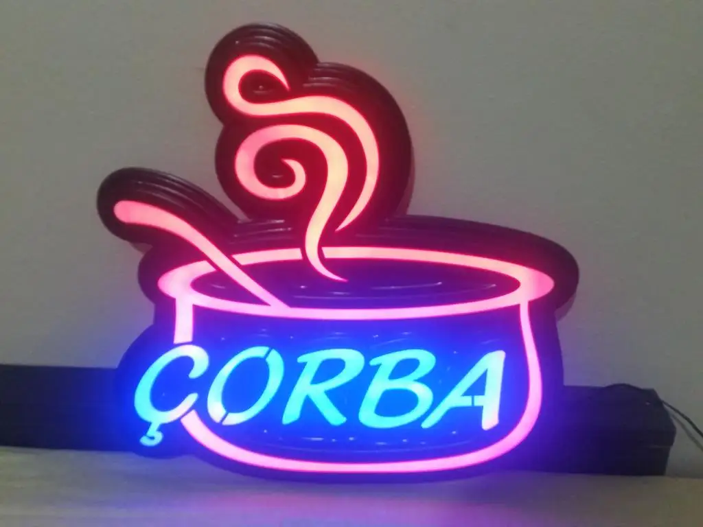 

LED NEON SOUP SIGNAGE LED LOGO NEON SIGN 43 X50CM