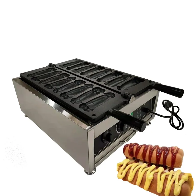 Commercial Use A Piece of Waffle Maker Iron Stick Baking Machine Hot Dog Sausage Grill Baker Waffle Machines