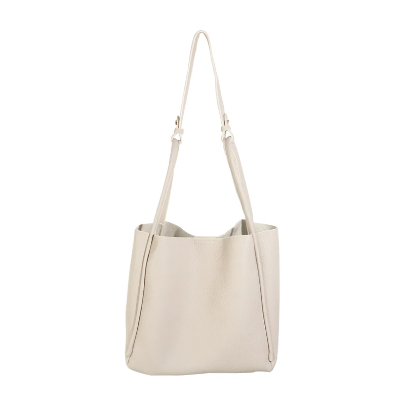 

2022 spring bag Korean soft leather lightweight niche one-shoulder portable messenger vegetable basket bucket bag