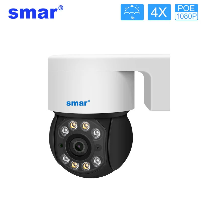 Smar POE PTZ Camera 2MP 5MP Outdoor Two Way Audio SD Card AI Human Detect Full Color Night Vision Globular Camera CCTV ICSEE