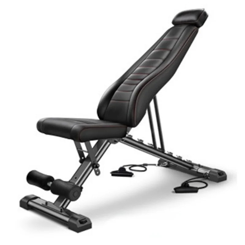 

Leather Full Wrapped Dumbbell Stool Multifunctional Folding Fitness Chair Sit Up Aid