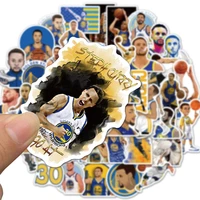 50pcs nba ball game star warriors stickers cartoon basketball stephen curry sticker pegatinas waterproof decals child toy gifts