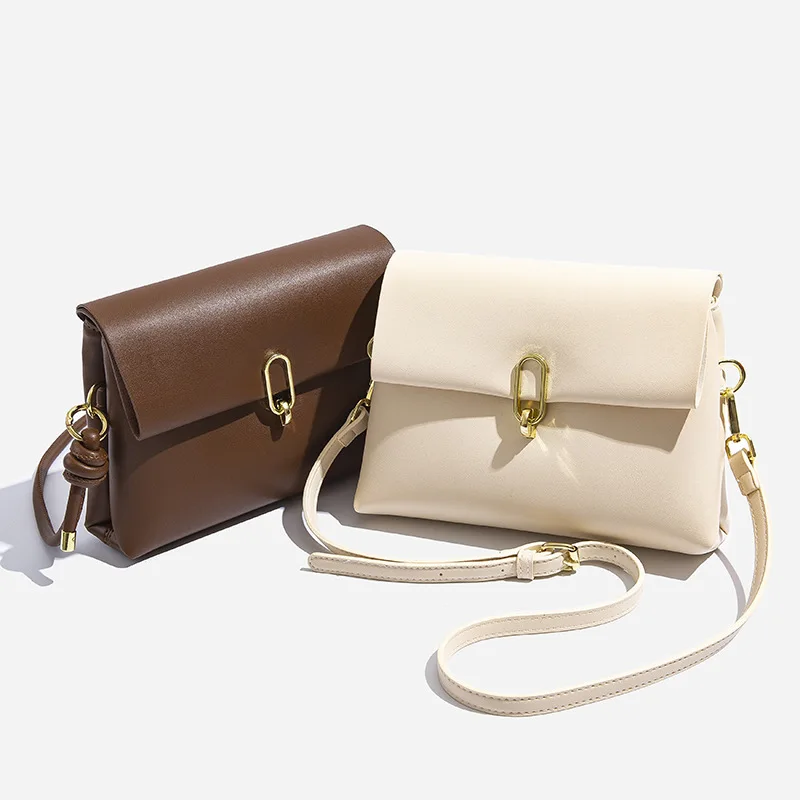 

Новинка 2023, женские Наплечные сумки, модные простые квадратные однотонные высококачественные винтажные сумки через плечо из искусственной кожи
