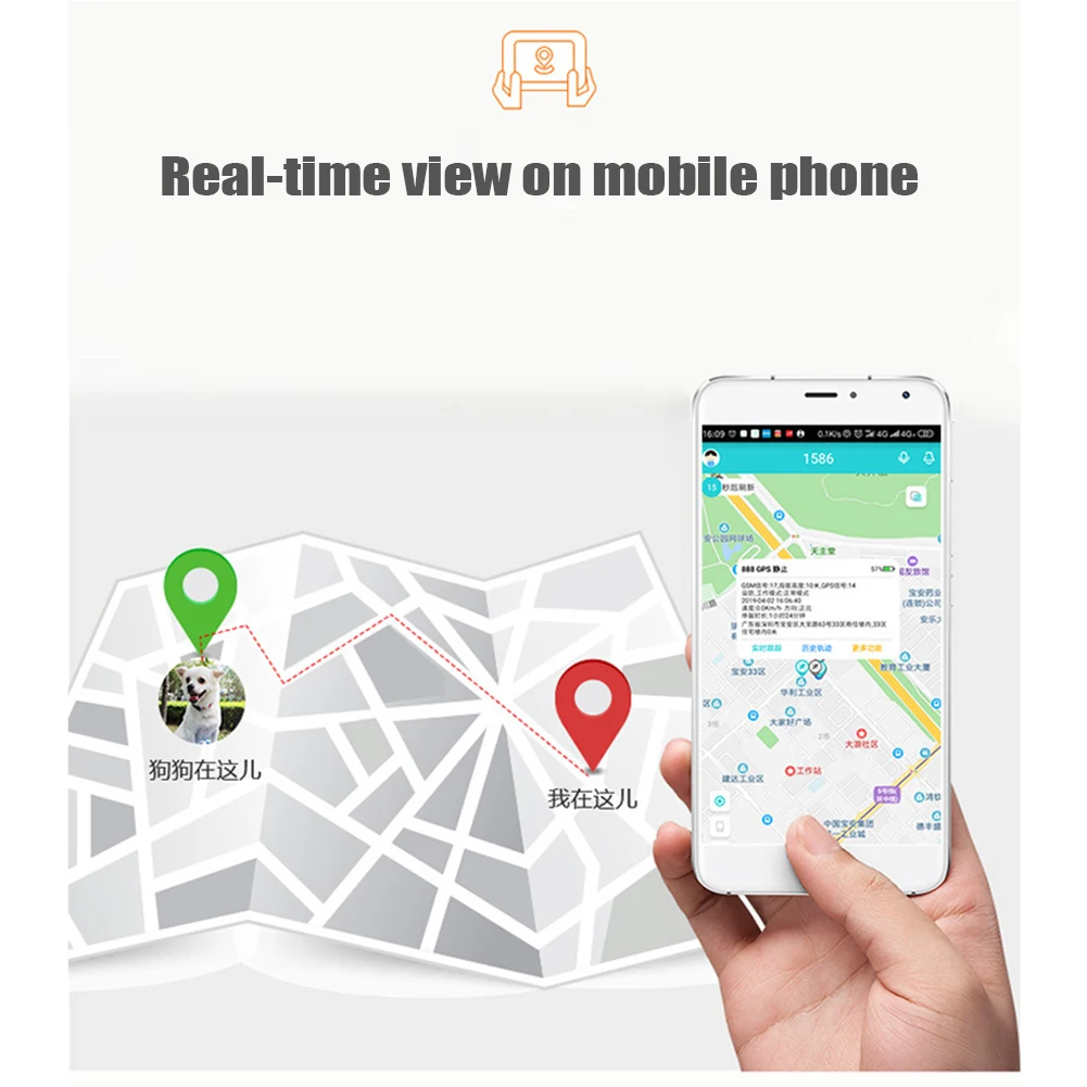 Мини-GPS-видоискатель для домашних животных устройство обнаружения кошек и собак