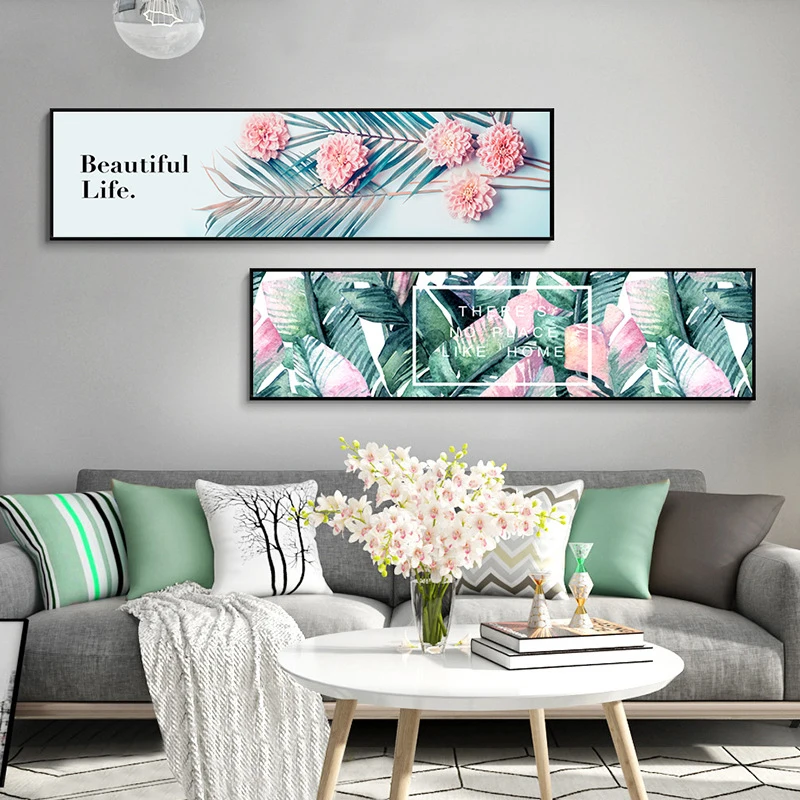 

Абстрактные цветы, Зеленый лист, холст, плакат с рамкой, Современная Скандинавская Настенная картина, искусство, картина для гостиной