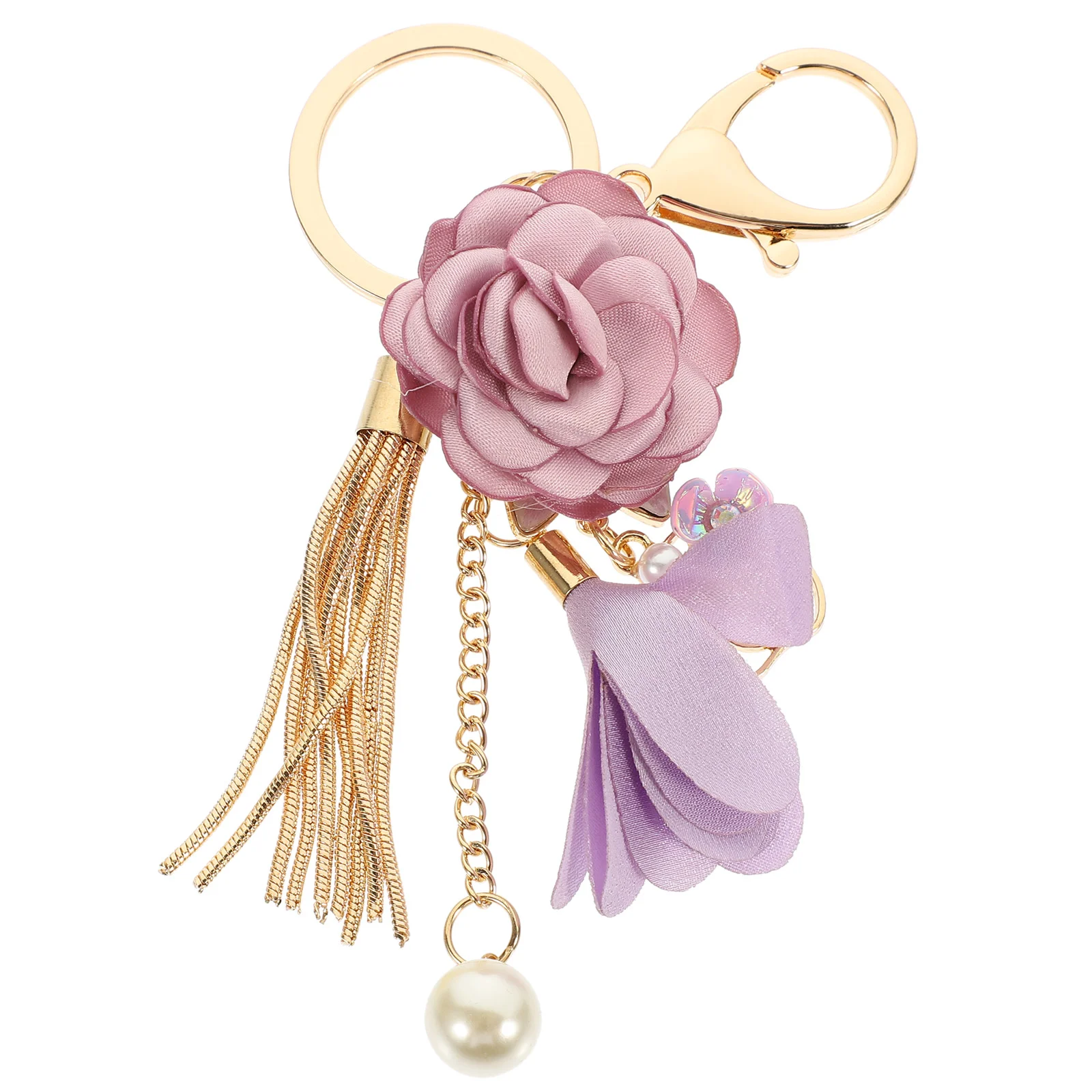 

Rose Keychain Backpack Hanging Key Pendant Cartoon Keyring Ornament Bag Hanging Pendant