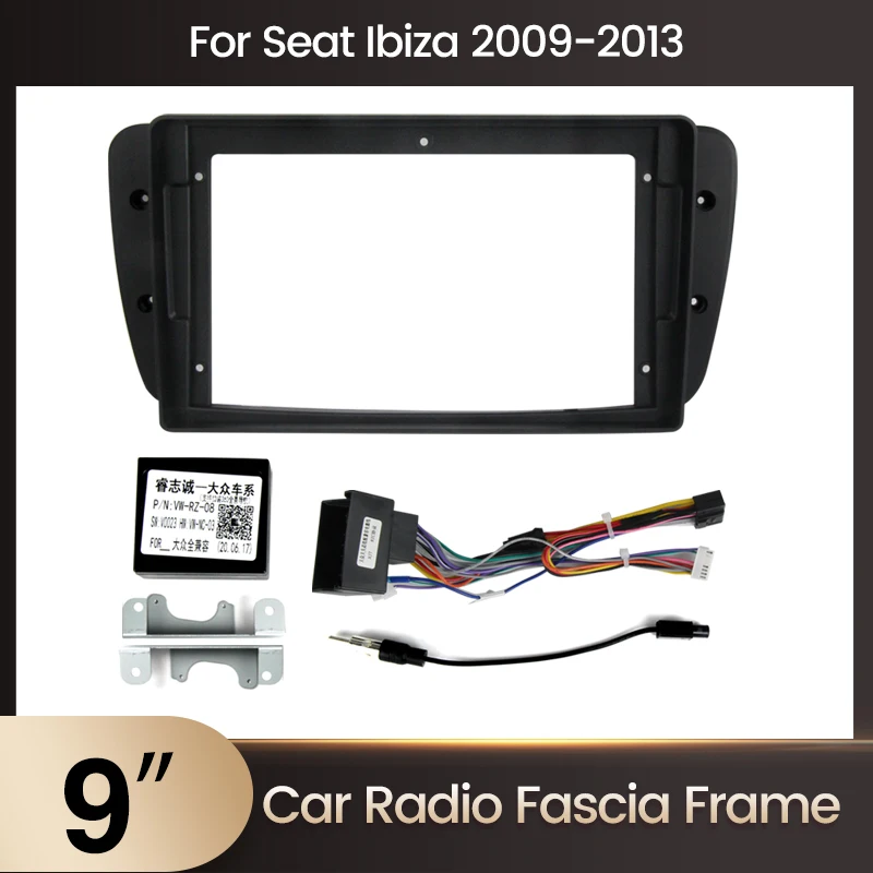Автомобильная рама для радиоприемника 9 дюймов Seat Ibiza 6j 2009-2013 стереопанель