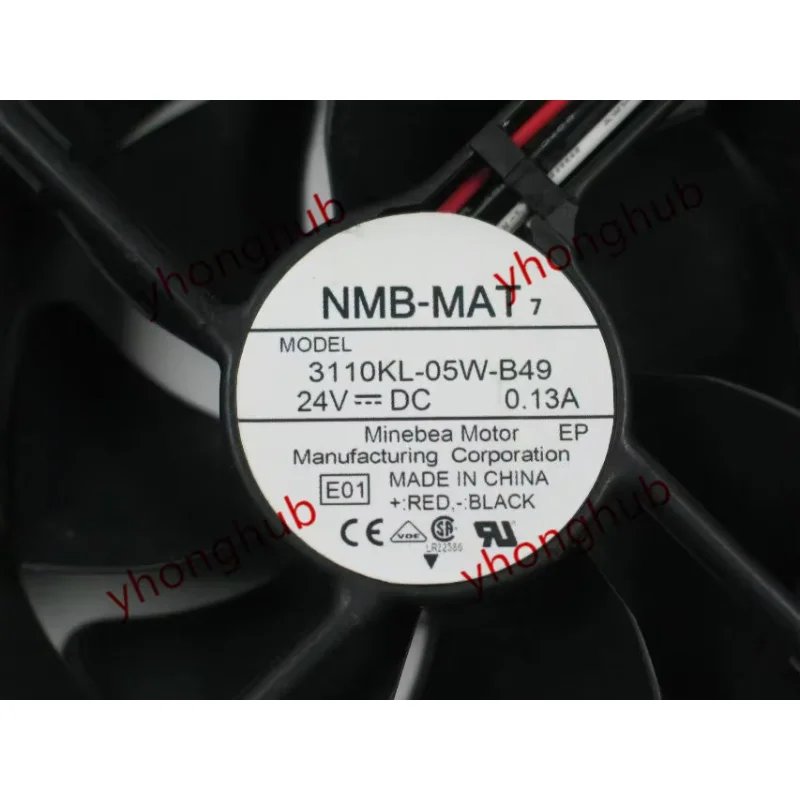NMB-MAT 3110KL-05W-B49 E01 DC 24 В 0 13 А 80x80x25 мм Охлаждающий вентилятор для сервера