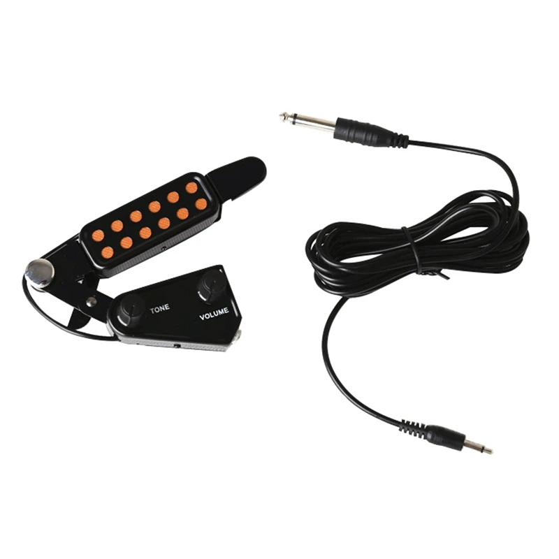 

HOT 12-Hole Guitar Sound Hole Pickup Magnetic Transducer With Tone Volume Controller For Acoustic/Electric Guitar
