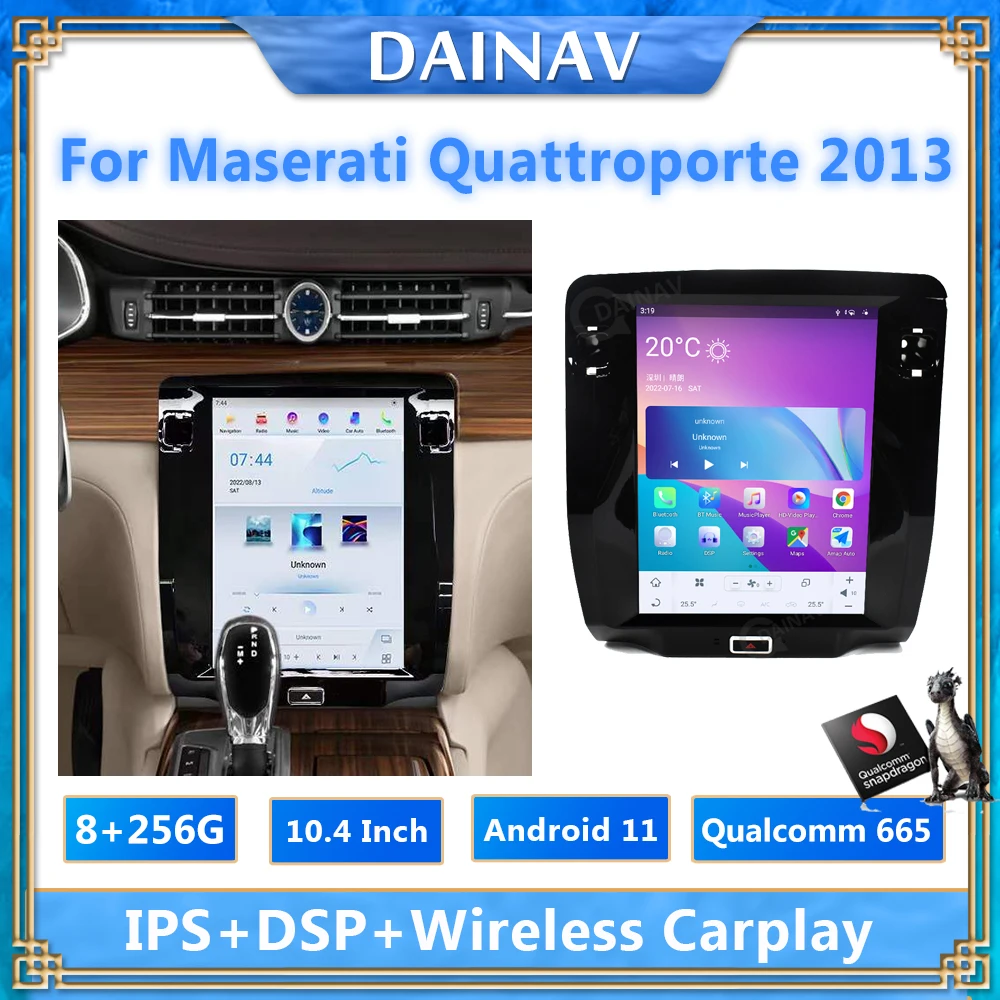 

Android 11 8+256GB Car Radio tape recorder For Maserati Quattroporte 2013-2020 Car Stereo Receiver multimedia Player GPS