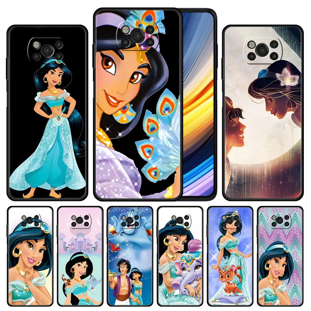 

Case Cover for Xiaomi Poco X3 X4 M3 F1 F2 F3 M3 M4 NFC Redmi K40 K40s K50 11T 12 12X Pro Fashion Full Disney Jasmine Princess