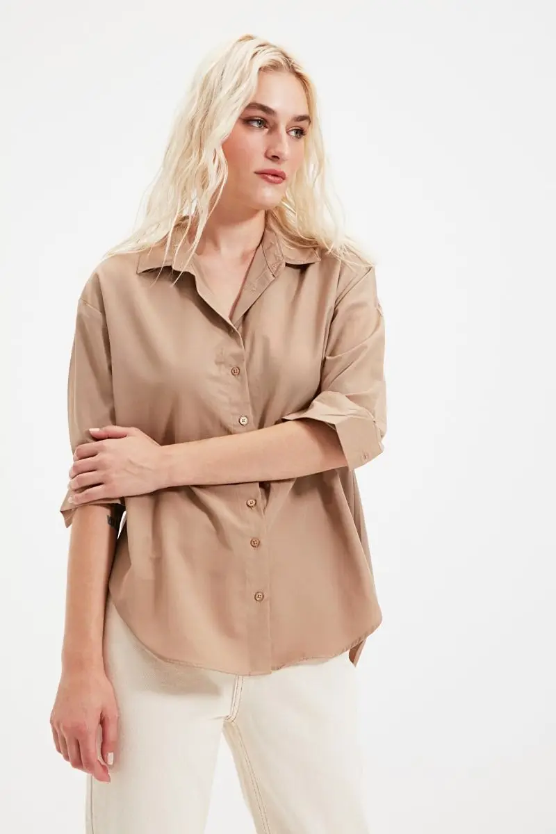 

Mink Loose Fit shirt Summer Fashion Women Shirts
