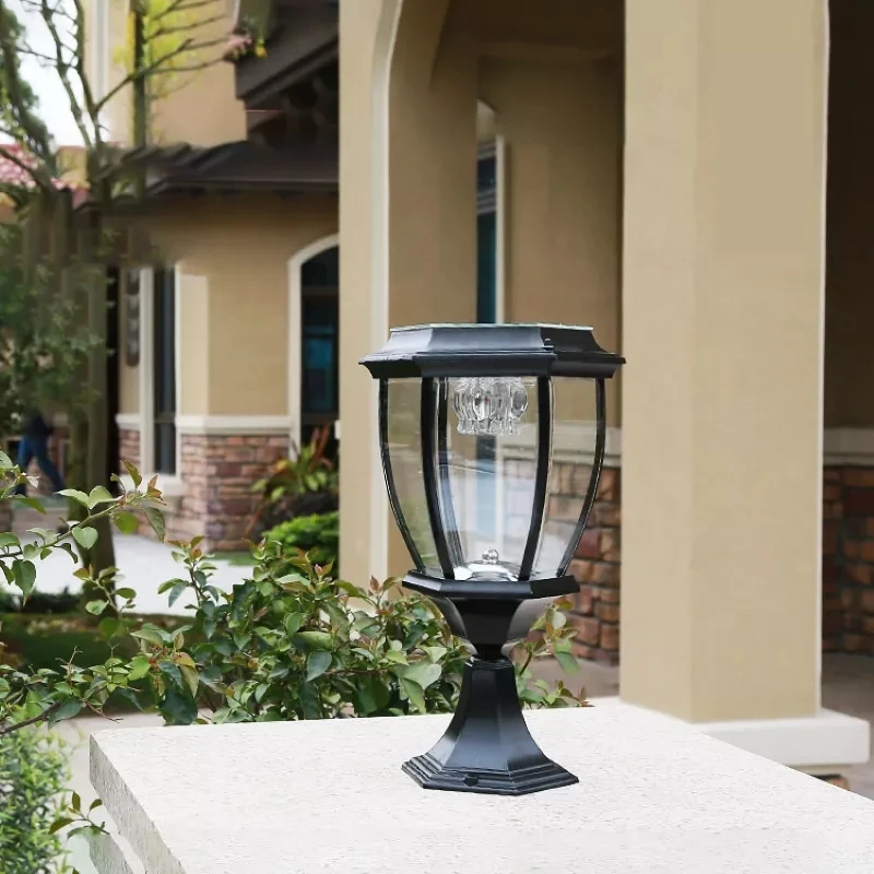 Pаспродажа СВЕТОДИОДНАЯ колонна с солнечной панелью, декоративное уличное освещение для сада, точесветильник освещение на солнечной батарее, уличная ...