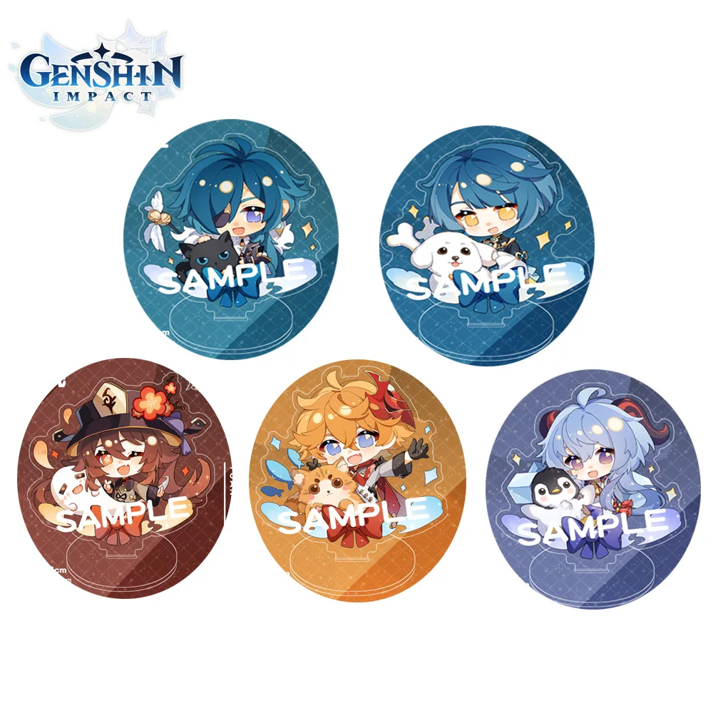 

Genshin Impact Jewelry Action Figure Acrylic Stand Model Kaeya HuTao Xingqiu Tartaglia Stand Model Decoration Jewelry Gift