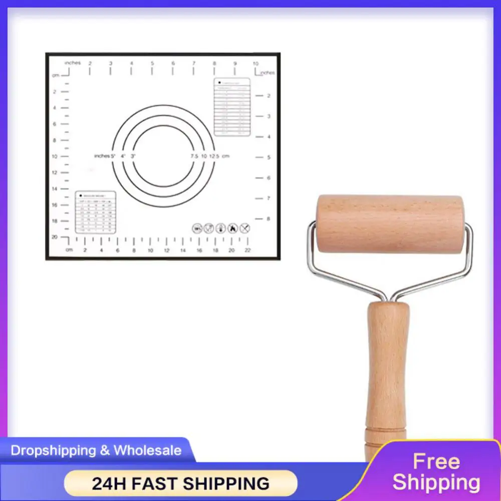 

Roller Rolling Pin Durable And Long Lasting Multipurpose Flour Stick Kitchen Gadgets Pastry Mat Accurate Measurement Rolling Pin